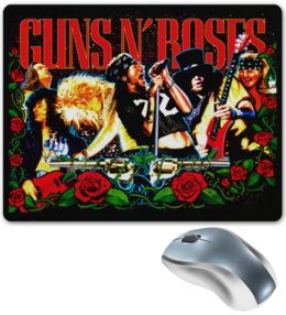 Заказать коврик для мышки в Москве. Коврик для мышки Guns N' Roses от Leichenwagen - готовые дизайны и нанесение принтов.