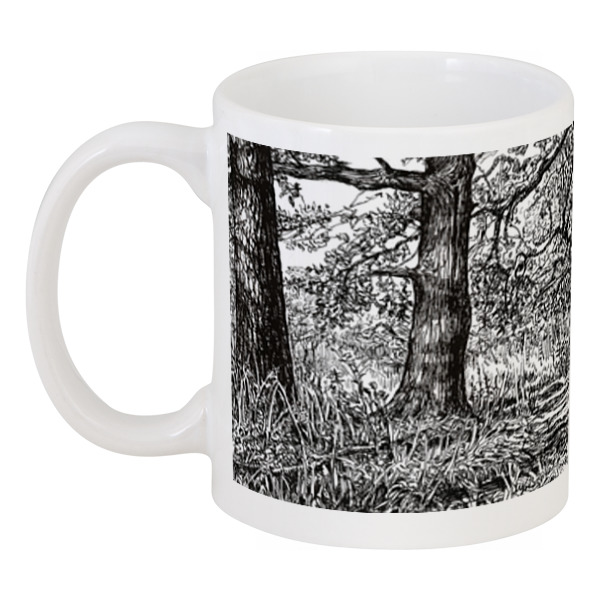 фотошторы лесной пейзаж ш150xв300 см 2шт атлас на тесьме Printio Кружка Прогулка по лесу
