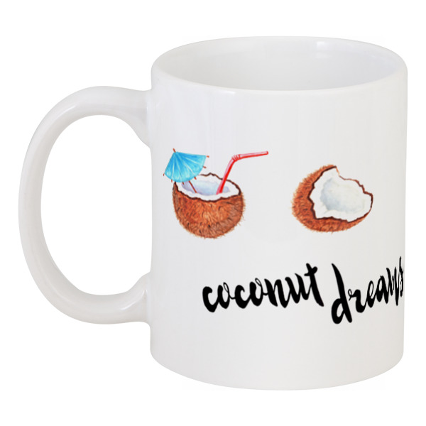 Printio Кружка Кокосовые мечты кружка с принтом авокадо милая с авокадо кружка с рисунком кружка в подарок кружка для чая