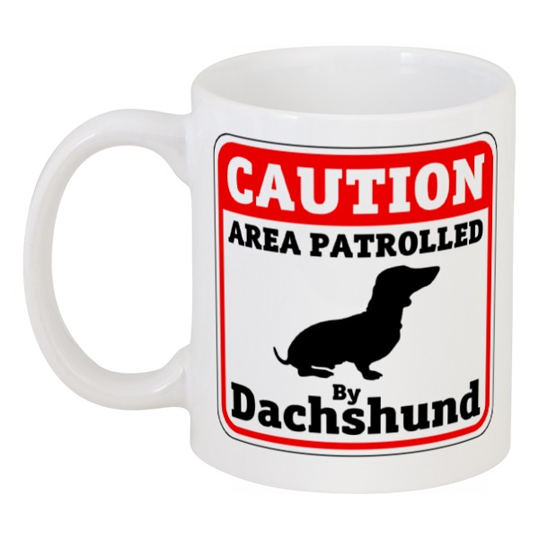 huangnn aluminum warning area patrolled by old english sheepdog 8x12 metal sign metal decor Printio Кружка Caution dachshund patrole