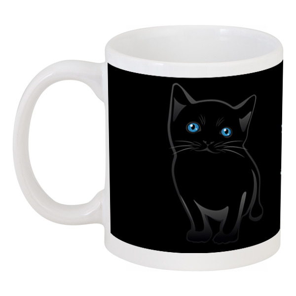 Printio Кружка Чёрный котёнок. printio 3d кружка котёнок
