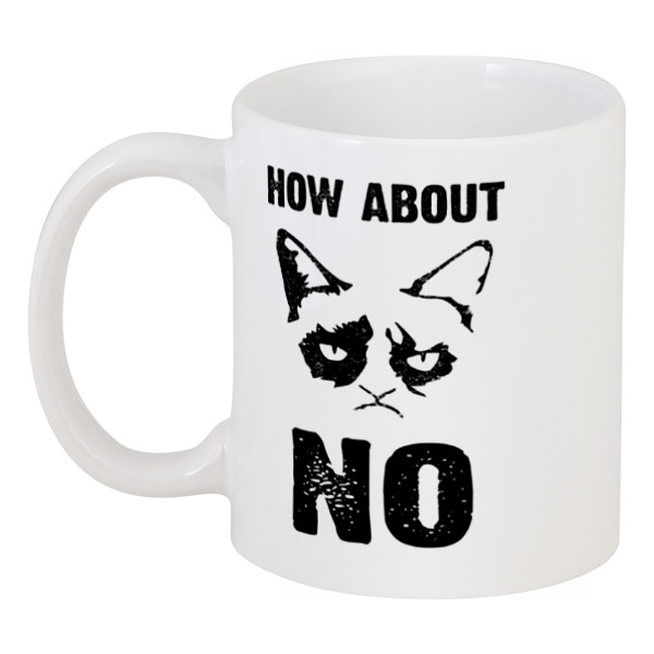 Printio Кружка Grumpy cat. how about no?! printio футболка wearcraft premium grumpy cat how about no