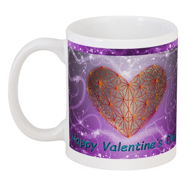 Printio Кружка low poly heart кружка для чая биение сердца златочка чашка с принтом подарок на 14 февраля подруге любимой женщине