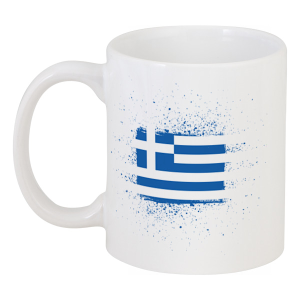 Printio Кружка Греческий флаг (гранж) printio свитшот унисекс хлопковый греческий флаг сплэш