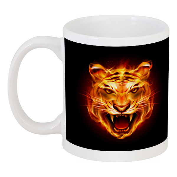 Printio Кружка Огненный тигр. сноу бум сувенир мягкий полиэстер в виде тигра 8x6x5см 4 дизайна