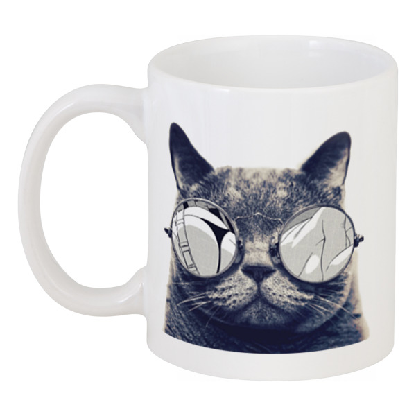 Printio Кружка Кот в очках силиконовый чехол на honor 6c кот с кофе для хонор 6ц