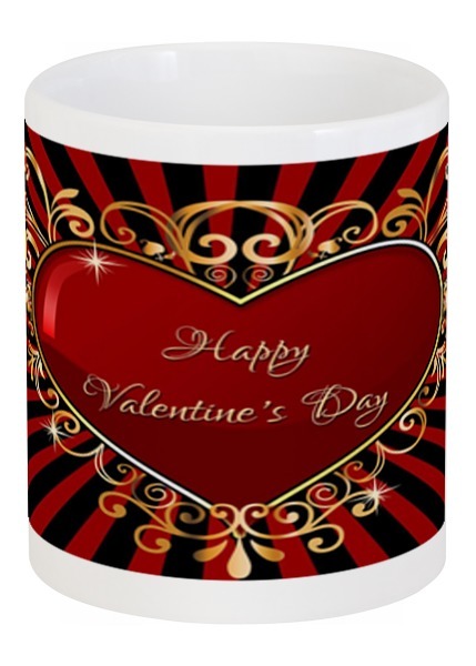 Заказать кружку в Москве. Кружка Happy Valentine's Day от Leichenwagen - готовые дизайны и нанесение принтов.