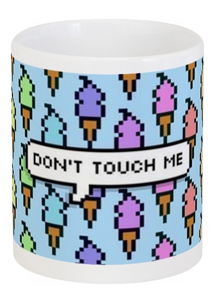 Заказать кружку в Москве. Кружка Оригинальная надпись на кружке- Don`t touch me от Liza Winchester - готовые дизайны и нанесение принтов.