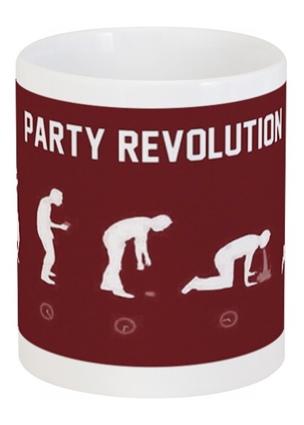 Заказать кружку в Москве. Кружка Party Revolution от Leichenwagen - готовые дизайны и нанесение принтов.