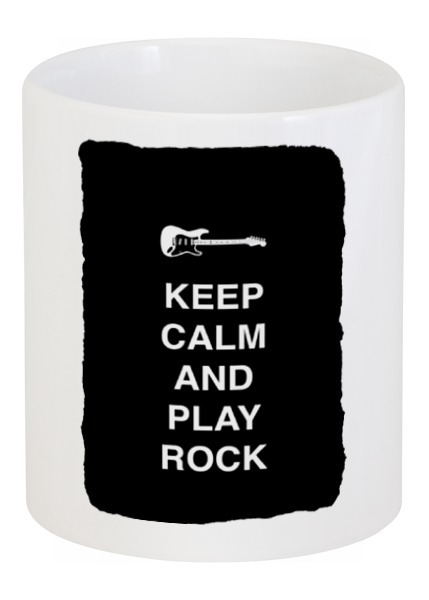 Заказать кружку в Москве. Кружка Keep calm and play rock от zen4@bk.ru - готовые дизайны и нанесение принтов.