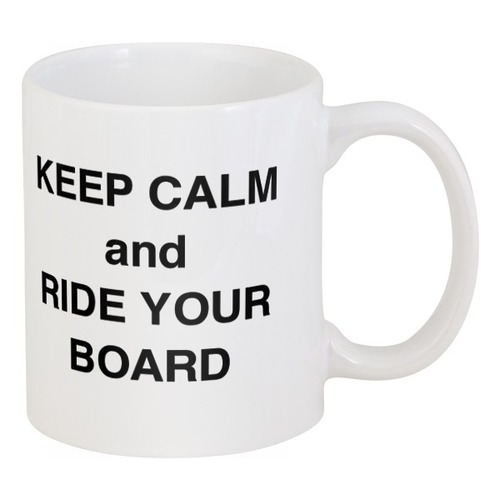 Заказать кружку в Москве. Кружка Keep calm and ride your board от Александра - готовые дизайны и нанесение принтов.