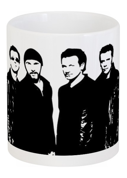 Заказать кружку в Москве. Кружка рок-группа U2  от olgasolodova95@gmail.com - готовые дизайны и нанесение принтов.