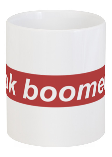 Заказать кружку в Москве. Кружка Ok Boomer от DESIGNER   - готовые дизайны и нанесение принтов.