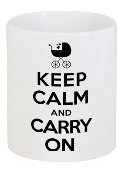 Заказать кружку в Москве. Кружка Keep calm & Carry on от litium - готовые дизайны и нанесение принтов.