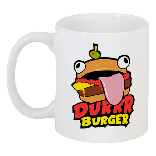 Заказать кружку в Москве. Кружка Fortnite Durrr Burger от geekbox - готовые дизайны и нанесение принтов.