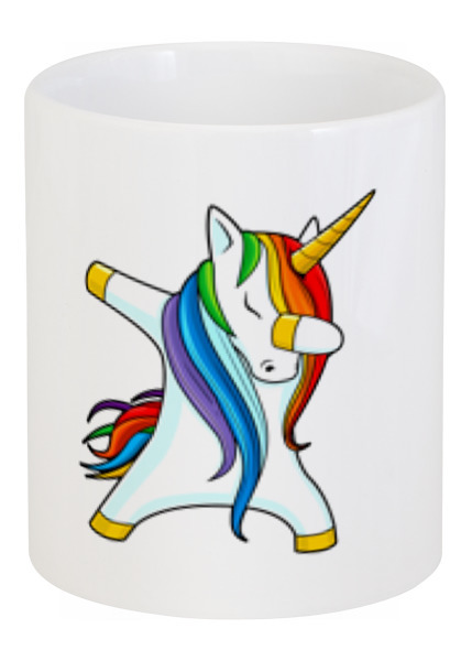 Заказать кружку в Москве. Кружка Dab Unicorn  от DESIGNER   - готовые дизайны и нанесение принтов.
