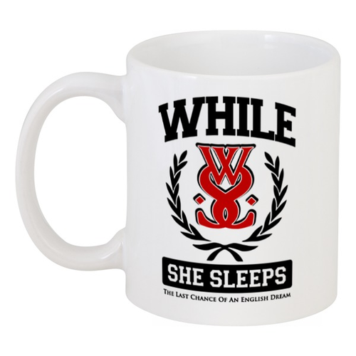 Заказать кружку в Москве. Кружка While She Sleeps от geekbox - готовые дизайны и нанесение принтов.