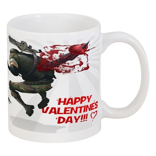 Заказать кружку в Москве. Кружка Happy Valentine's Day от Leichenwagen - готовые дизайны и нанесение принтов.