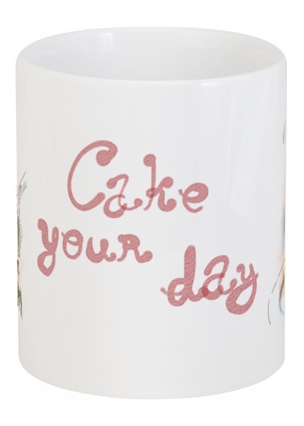 Заказать кружку в Москве. Кружка Cake your day от Катя Муу - готовые дизайны и нанесение принтов.
