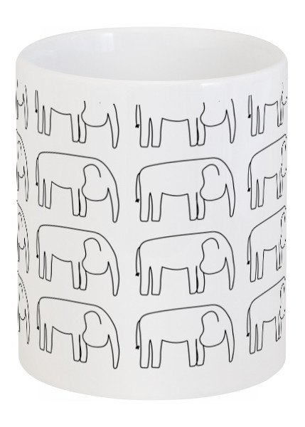 Заказать кружку в Москве. Кружка Черный слон от Vadim Koval - готовые дизайны и нанесение принтов.