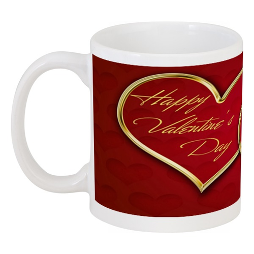 Заказать кружку в Москве. Кружка Happy Valentine's Day от Leichenwagen - готовые дизайны и нанесение принтов.