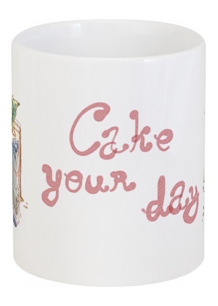 Заказать кружку в Москве. Кружка Cake your day от Катя Муу - готовые дизайны и нанесение принтов.
