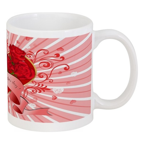 Заказать кружку в Москве. Кружка Happy Valentine's Day от Leichenwagen - готовые дизайны и нанесение принтов.