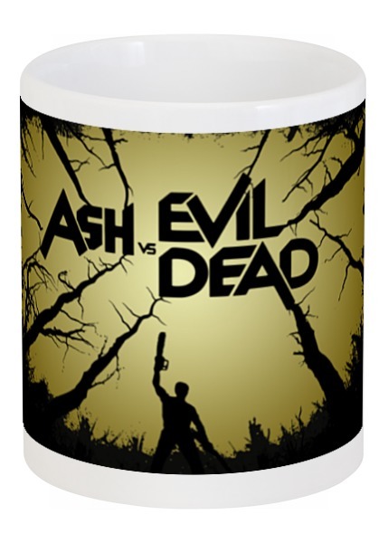 Заказать кружку в Москве. Кружка Ash vs Evil Dead от BJ Shop - готовые дизайны и нанесение принтов.