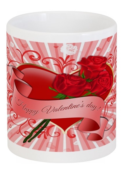 Заказать кружку в Москве. Кружка Happy Valentine's Day от Leichenwagen - готовые дизайны и нанесение принтов.