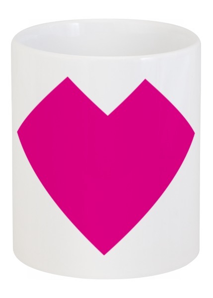 Заказать кружку в Москве. Кружка Розовое сердце танграм от namormai@mail.ru - готовые дизайны и нанесение принтов.