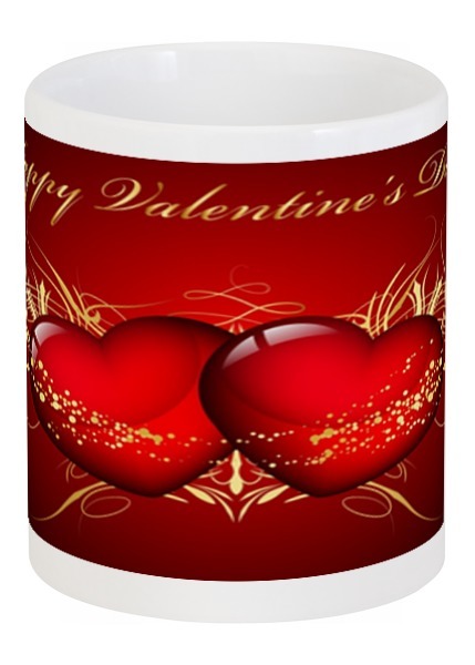 Заказать кружку в Москве. Кружка Happy Valentine's Day от Leichenwagen - готовые дизайны и нанесение принтов.