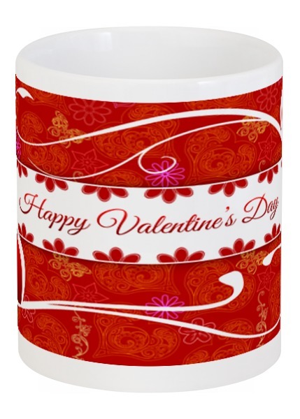 Заказать кружку в Москве. Кружка Happy Valentine's Day от Leichenwagen - готовые дизайны и нанесение принтов.