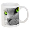Заказать кружку в Москве. Кружка Зеленоглазая кошка от wolk2471 - готовые дизайны и нанесение принтов.