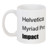 Заказать кружку в Москве. Кружка Helvetica, Myriad, Impact от Juriy Zaytsev - готовые дизайны и нанесение принтов.