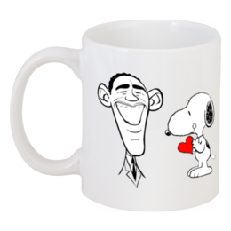 Заказать кружку в Москве. Кружка Obama-Snoopy от Max - готовые дизайны и нанесение принтов.