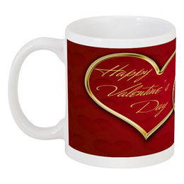 Заказать кружку в Москве. Кружка Happy Valentine's Day от Leichenwagen - готовые дизайны и нанесение принтов.