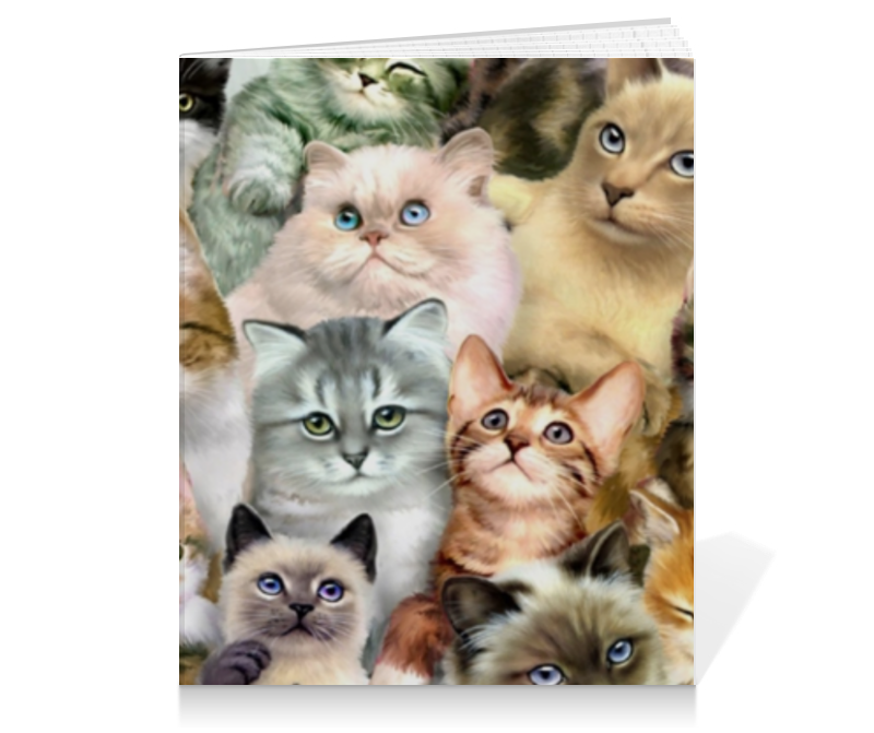 Фото - Printio Тетрадь на клею Кошки printio тетрадь на клею кошки единорожки