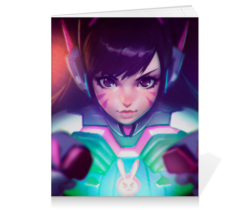 Printio Тетрадь на клею Overwatch: d.va printio тетрадь на клею overwatch d va