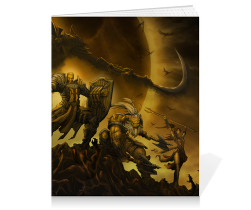 Заказать тетрадь в Москве. Тетрадь на клею Diablo III от scoopysmith - готовые дизайны и нанесение принтов.