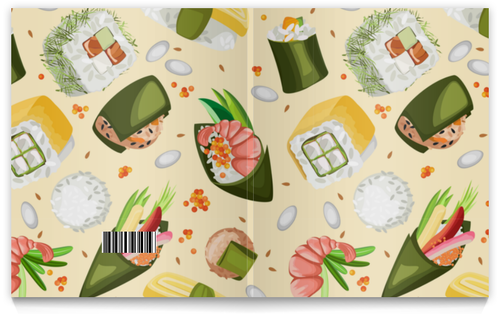 Заказать тетрадь в Москве. Тетрадь на клею Разнообразные суши от IrinkaArt  - готовые дизайны и нанесение принтов.