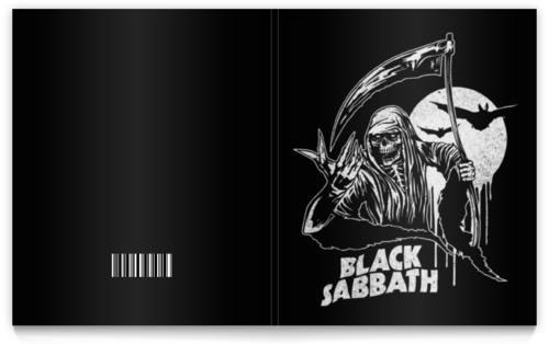 Заказать тетрадь в Москве. Тетрадь на клею Black Sabbath от geekbox - готовые дизайны и нанесение принтов.