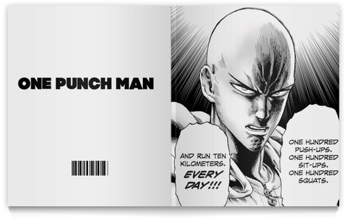 Заказать тетрадь в Москве. Тетрадь на клею Onepunchman от K-maker - готовые дизайны и нанесение принтов.