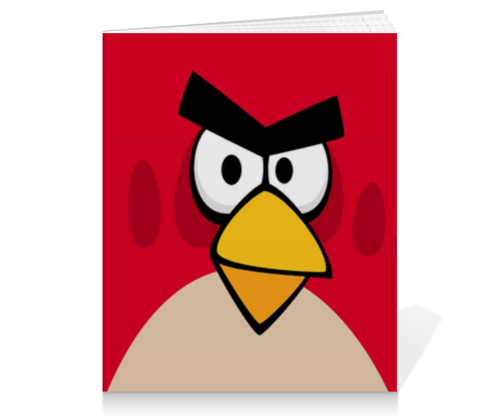 Заказать тетрадь в Москве. Тетрадь на клею Angry Birds (Terence) от Аня Лукьянова - готовые дизайны и нанесение принтов.