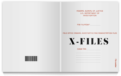 Заказать тетрадь в Москве. Тетрадь на клею X-files от GeekFox  - готовые дизайны и нанесение принтов.