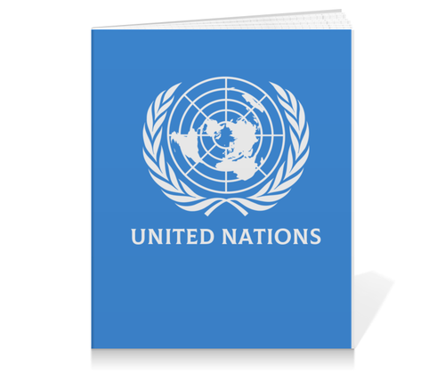 Заказать тетрадь в Москве. Тетрадь на клею Организация Объединенных Наций от aideinus@rambler.ru - готовые дизайны и нанесение принтов.