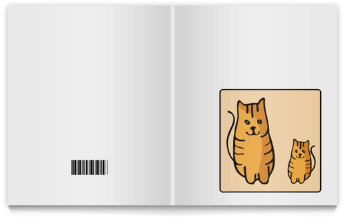 Заказать тетрадь в Москве. Тетрадь на клею Два котика, смотрящие друг на друга от asnia@ya.ru - готовые дизайны и нанесение принтов.