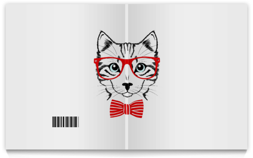 Заказать тетрадь в Москве. Тетрадь на клею Кошка от YellowCloverShop - готовые дизайны и нанесение принтов.