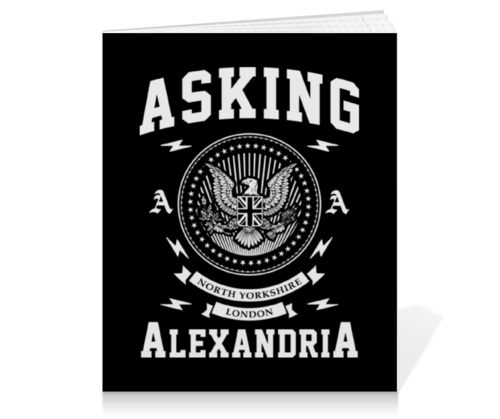 Заказать тетрадь в Москве. Тетрадь на клею Asking Alexandria от geekbox - готовые дизайны и нанесение принтов.