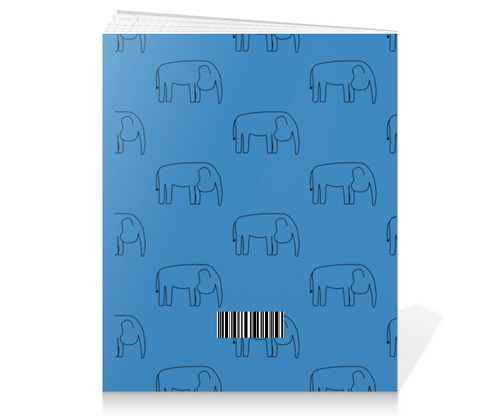 Заказать тетрадь в Москве. Тетрадь на клею Черный слон от Vadim Koval - готовые дизайны и нанесение принтов.