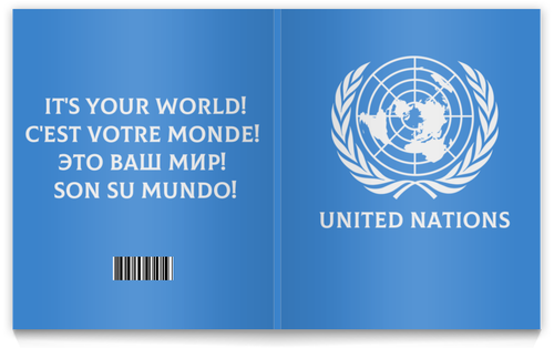 Заказать тетрадь в Москве. Тетрадь на клею Организация Объединенных Наций от aideinus@rambler.ru - готовые дизайны и нанесение принтов.